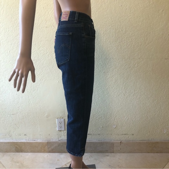 Levi’s Jeans Denim Capri Women’s Size 10 Blue Classic Pants Elastic Waist Cargo - Picture 4 of 16